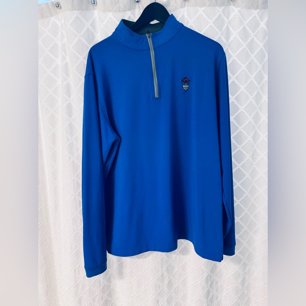 Peter Millar Royal Blue Zip-Up Sweater